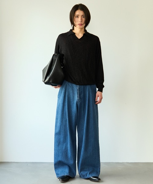 SINSS(シンス)の「Curve shoulder bag / カーブショルダーバッグ(ショルダーバッグ・メンズ・ブラウン/ブラック・FREE)」の9枚目の写真