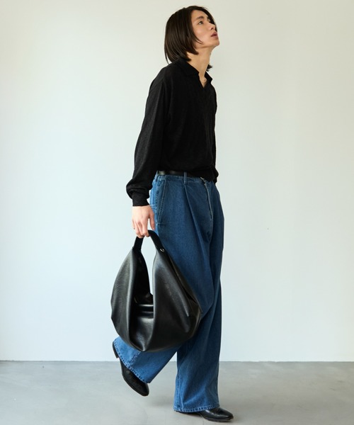 SINSS(シンス)の「Curve shoulder bag / カーブショルダーバッグ(ショルダーバッグ・メンズ・ブラウン/ブラック・FREE)」の10枚目の写真