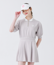 MONBIRDIE GOLF（モンバーディーゴルフ）の「ボリュームスリーブゴルフワンピース ベージュ（ワンピース）」