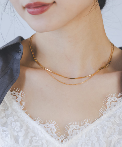 MARIHA(マリハ)の「MARIHA/マリハ Silent Rain ネックレス2連 40cm(ネックレス・レディース・ゴールド・FREE)」の2枚目の写真