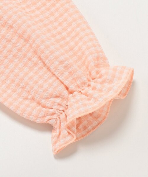 Seraph(セラフ)の「ハートスモッキングチュニックブラウス_ジュニア対応(シャツ/ブラウス・キッズ・オフホワイト/ピンク・80/120/110/100/90/140/130)」の9枚目の写真