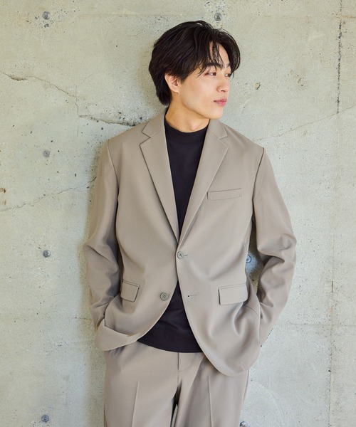 GLOBAL WORK（グローバルワーク）の「アーバンジャケット/Wクロス/612411（テーラードジャケット・メンズ・ブラック/ネイビー/チャコールグレー/グレイッシュベージュ・LARGE/MEDIUM/SMALL/X-LARGE）」の3枚目の写真