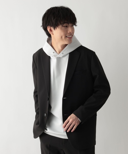 GLOBAL WORK（グローバルワーク）の「アーバンジャケット/Wクロス/612411（テーラードジャケット・メンズ・ブラック/ネイビー/チャコールグレー/グレイッシュベージュ・LARGE/MEDIUM/SMALL/X-LARGE）」の13枚目の写真