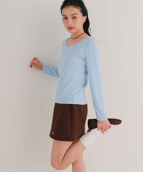 miette(ミエット)の「ピコ刺繍アイレットジャガードトップス(Tシャツ/カットソー・レディース・ネイビー/レッド/グレー/オフホワイト/ライトブルー・S/M/L)」の19枚目の写真