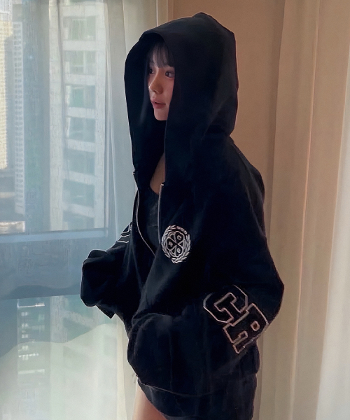 CLUB JERSEY ZIP-UP HOODIE BLACK（パーカー）｜CRIGUN（クリガン）の