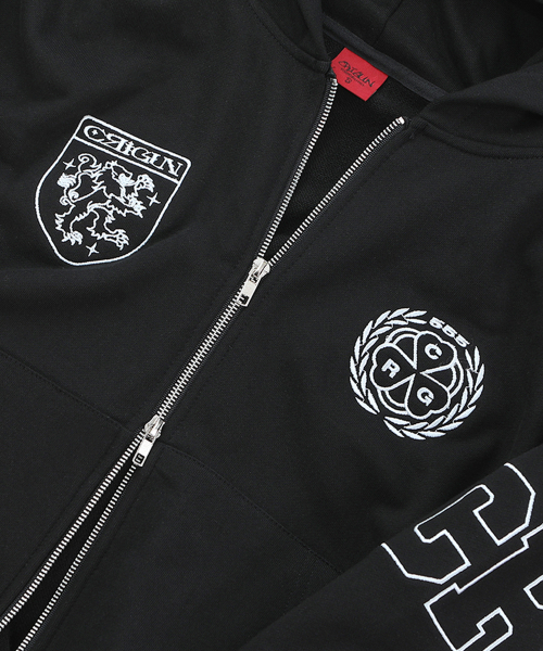 CRIGUN(クリガン)の「CLUB JERSEY ZIP-UP HOODIE BLACK(パーカー・レディース・ブラック・WS/MEDIUM/LARGE/X-LARGE)」の4枚目の写真