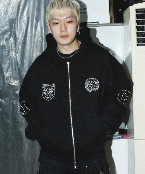 CRIGUN(クリガン)の「CLUB JERSEY ZIP-UP HOODIE BLACK(パーカー・レディース・ブラック・WS/MEDIUM/LARGE/X-LARGE)」の7枚目の写真