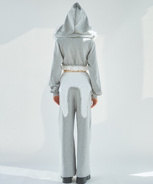 lilLilly（リルリリー）の「ガータースウェットパンツ（スウェットパンツ・レディース・ホワイト/グレー/ブラック・FREE）」の6枚目の写真