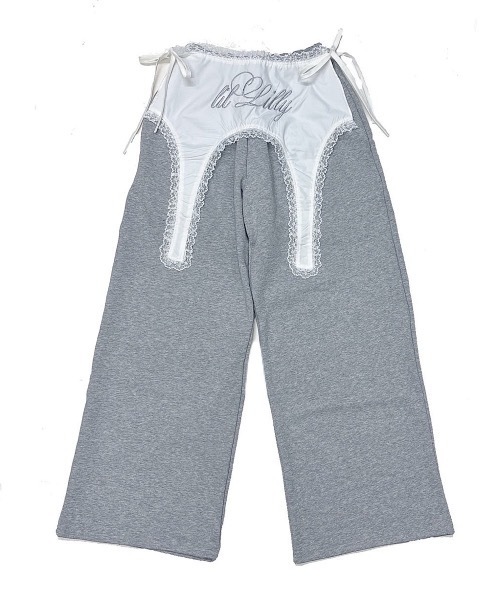 lilLilly（リルリリー）の「ガータースウェットパンツ（スウェットパンツ・レディース・ホワイト/グレー/ブラック・FREE）」の15枚目の写真