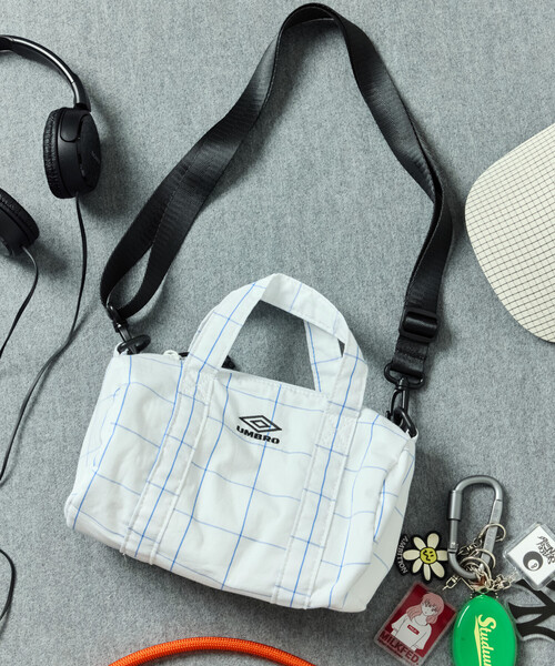 UMBRO(アンブロ)の「UMBRO/アンブロ SP BOSTON MINI BAG/別注 チェック&ストライプ ミニボストンバッグ(ショルダーバッグ・メンズ・ホワイト/ブラック/ネイビー/ブルー/グリーン・ONE SIZE)」の17枚目の写真