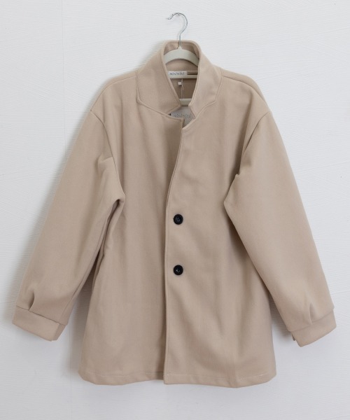 Miniministore（ミニミニストア）の「ミドル丈チェスターコートミディアムコート（チェスターコート・レディース・ブラック/ベージュ・FREE）」の12枚目の写真