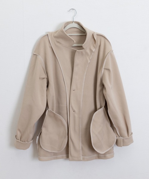 Miniministore（ミニミニストア）の「ミドル丈チェスターコートミディアムコート（チェスターコート・レディース・ブラック/ベージュ・FREE）」の14枚目の写真