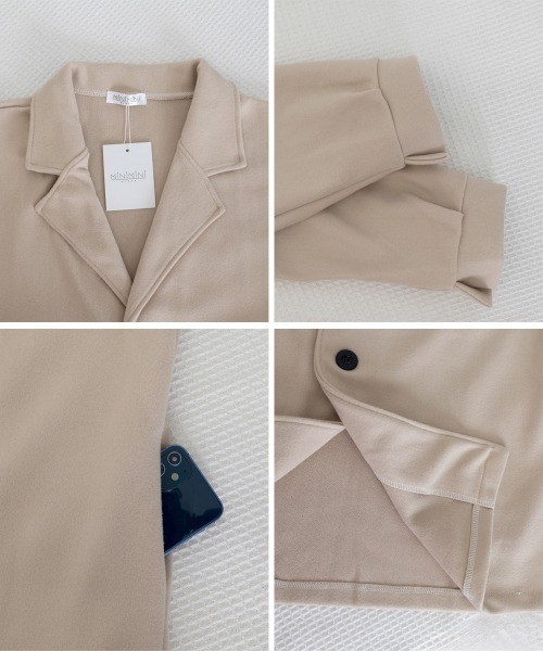 Miniministore（ミニミニストア）の「ミドル丈チェスターコートミディアムコート（チェスターコート・レディース・ブラック/ベージュ・FREE）」の16枚目の写真