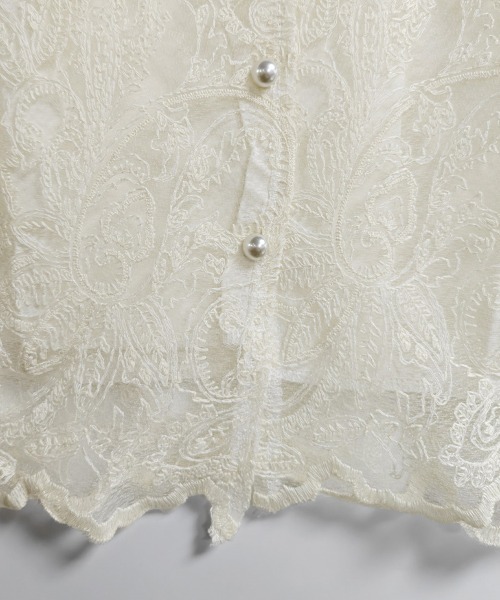 ONEP STAR（ワンピスター）の「ハイネックレースブラウス（シャツ/ブラウス・レディース・ベージュ・MEDIUM/LARGE/X-LARGE）」の9枚目の写真