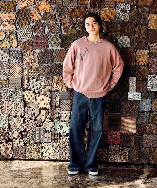 niko and...(ニコアンド)の「刺繍ロゴニットプルオーバー(ニット/セーター・メンズ・ネイビー/オフホワイト/グリーン/ピンク・MEDIUM/LARGE)」の20枚目の写真