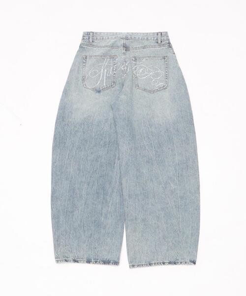 dispark（ディスパーク）の「DISPARK/【26年春夏新作】ラインストーンbackロゴデニム（デニムパンツ・レディース・ブラック/ライトインディゴブルー・SMALL/MEDIUM）」の20枚目の写真
