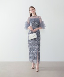 スパンコール」に該当するワンピース/ドレス（フリル）ファッション