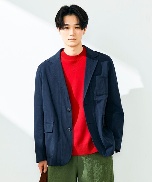 GEVACO(ゲバコ)の「【GEVACO/ゲバコ】テーラーライトジャケット(テーラードジャケット・メンズ・ホワイト系その他/ネイビー・S/M/L)」の12枚目の写真