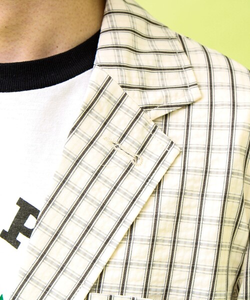 GEVACO(ゲバコ)の「【GEVACO/ゲバコ】テーラーライトジャケット(テーラードジャケット・メンズ・ホワイト系その他/ネイビー・S/M/L)」の4枚目の写真