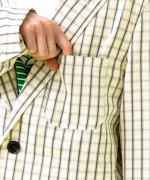 GEVACO(ゲバコ)の「【GEVACO/ゲバコ】テーラーライトジャケット(テーラードジャケット・メンズ・ホワイト系その他/ネイビー・S/M/L)」の5枚目の写真