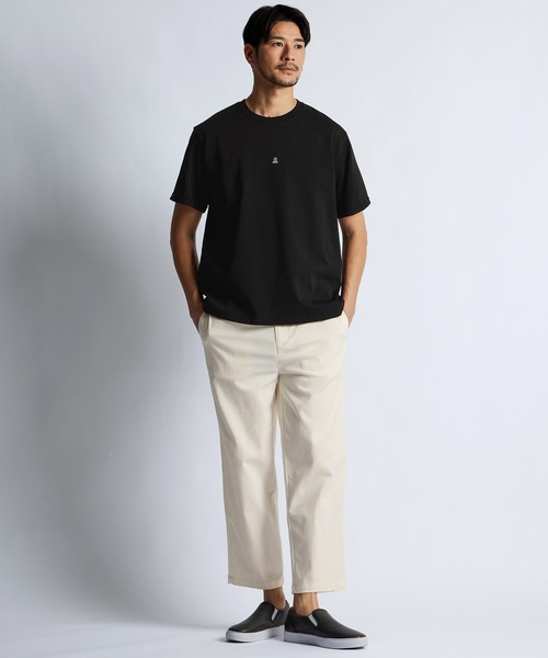 LANVIN en Bleu(ランバンオンブルー)の「超伸縮「ガムストレッチ」接触冷感 アンクルパンツ(チノパンツ・メンズ・ネイビー/ブラック/ホワイト/ライトグレー・50/48/46/52)」の8枚目の写真