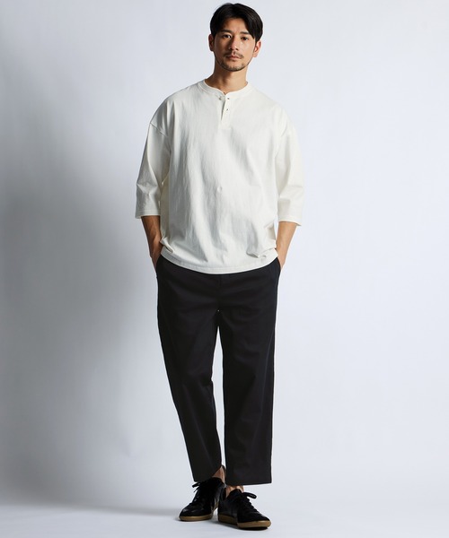 LANVIN en Bleu(ランバンオンブルー)の「超伸縮「ガムストレッチ」接触冷感 アンクルパンツ(チノパンツ・メンズ・ネイビー/ブラック/ホワイト/ライトグレー・50/48/46/52)」の6枚目の写真