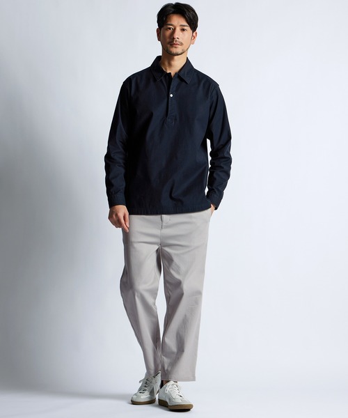 LANVIN en Bleu(ランバンオンブルー)の「超伸縮「ガムストレッチ」接触冷感 アンクルパンツ(チノパンツ・メンズ・ネイビー/ブラック/ホワイト/ライトグレー・50/48/46/52)」の10枚目の写真