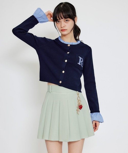 REDYAZEL(レディアゼル)の「Rフリルレイヤードニットカーディガン(カーディガン/ボレロ・レディース・ベージュ/ネイビー/ピンク/オフホワイト・FREE)」の17枚目の写真