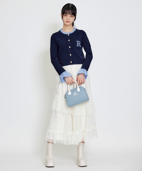 REDYAZEL(レディアゼル)の「Rフリルレイヤードニットカーディガン(カーディガン/ボレロ・レディース・ベージュ/ネイビー/ピンク/オフホワイト・FREE)」の21枚目の写真