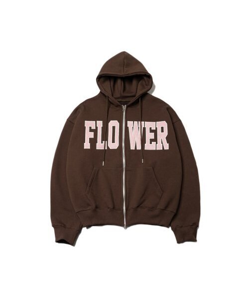HAVISM(ヘビズム)の「FLOWER ZIP UP HOOD(BROWN)(パーカー・レディース・その他・ONE SIZE)」の2枚目の写真
