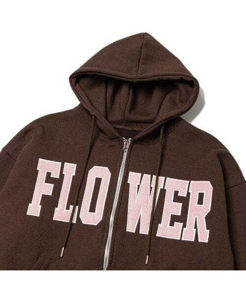 HAVISM(ヘビズム)の「FLOWER ZIP UP HOOD(BROWN)(パーカー・レディース・その他・ONE SIZE)」の3枚目の写真