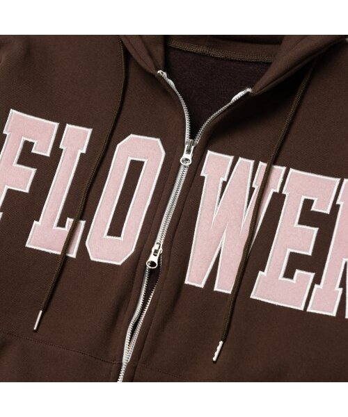 HAVISM(ヘビズム)の「FLOWER ZIP UP HOOD(BROWN)(パーカー・レディース・その他・ONE SIZE)」の4枚目の写真