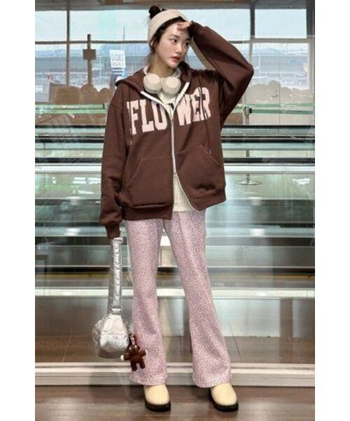 HAVISM(ヘビズム)の「FLOWER ZIP UP HOOD(BROWN)(パーカー・レディース・その他・ONE SIZE)」の10枚目の写真