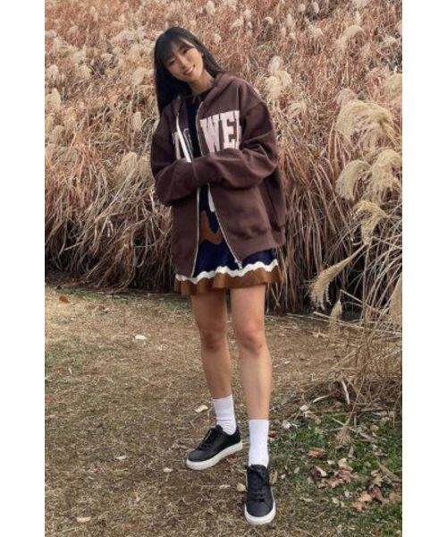 HAVISM(ヘビズム)の「FLOWER ZIP UP HOOD(BROWN)(パーカー・レディース・その他・ONE SIZE)」の11枚目の写真