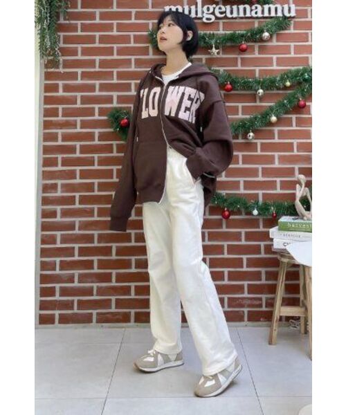 HAVISM(ヘビズム)の「FLOWER ZIP UP HOOD(BROWN)(パーカー・レディース・その他・ONE SIZE)」の13枚目の写真