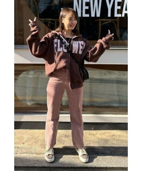 HAVISM(ヘビズム)の「FLOWER ZIP UP HOOD(BROWN)(パーカー・レディース・その他・ONE SIZE)」の14枚目の写真
