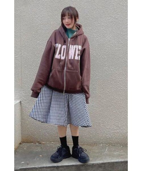 HAVISM(ヘビズム)の「FLOWER ZIP UP HOOD(BROWN)(パーカー・レディース・その他・ONE SIZE)」の15枚目の写真