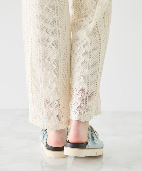 coca(ANDEX shoes product)(コカ)の「厚底 デニム ビジューバックル サンダル(サンダル・レディース・ブルー/ブラック・MEDIUM/LARGE/SMALL)」の12枚目の写真