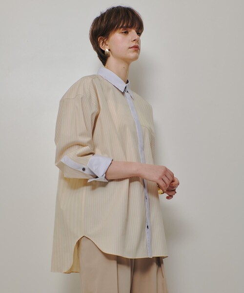 allureville（アルアバイル）の「【WEB・一部店舗別注】クレイジーストライプシャツ（シャツ/ブラウス・レディース・イエロー・2）」の3枚目の写真