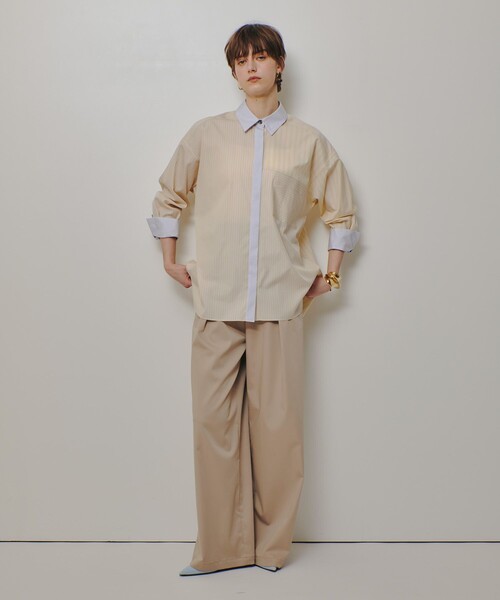 allureville（アルアバイル）の「【WEB・一部店舗別注】クレイジーストライプシャツ（シャツ/ブラウス・レディース・イエロー・2）」の6枚目の写真