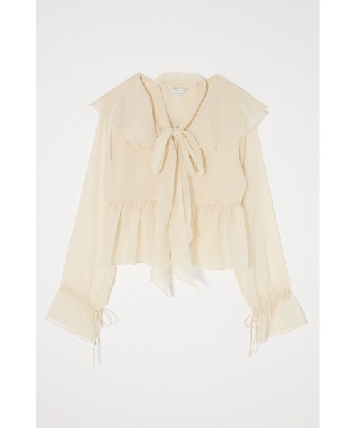 MOUSSY（マウジー）の「【26年SS新作】BOW TIE CHIFFON ブラウス（シャツ/ブラウス・レディース・グリーン系その他/ネイビー/アイボリー・FREE）」の16枚目の写真