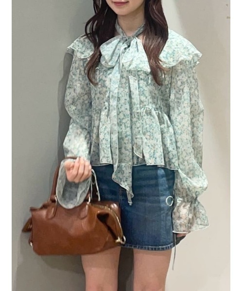MOUSSY（マウジー）の「【26年SS新作】BOW TIE CHIFFON ブラウス