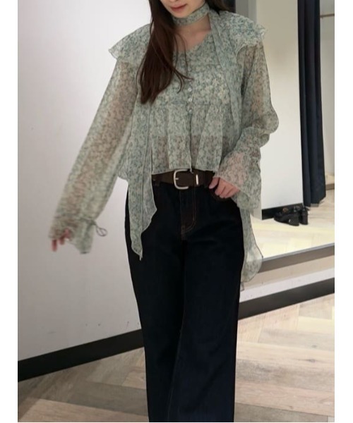 MOUSSY（マウジー）の「【26年SS新作】BOW TIE CHIFFON ブラウス