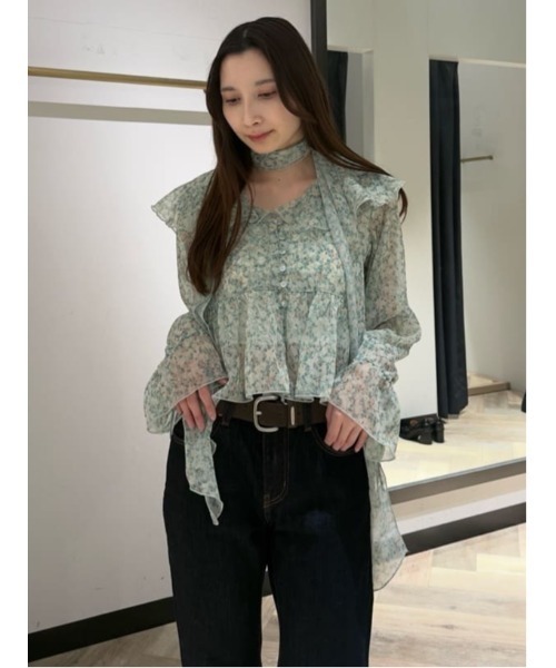 MOUSSY（マウジー）の「【26年SS新作】BOW TIE CHIFFON ブラウス