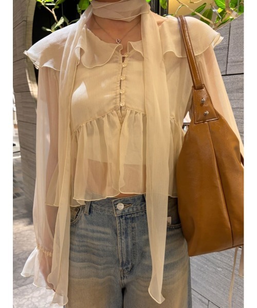 セール】【26年SS新作】BOW TIE CHIFFON ブラウス（シャツ/ブラウス