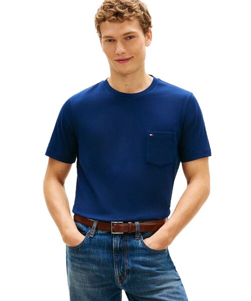 TOMMY HILFIGER(トミーヒルフィガー)の「ソリッドポケットTシャツ(Tシャツ/カットソー・メンズ・ホワイト/ネイビー・X-LARGE/LARGE/MEDIUM/SMALL)」の1枚目の写真