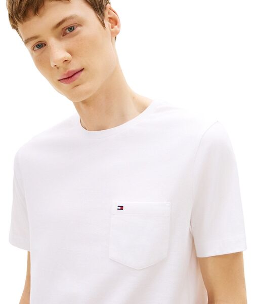 TOMMY HILFIGER(トミーヒルフィガー)の「ソリッドポケットTシャツ(Tシャツ/カットソー・メンズ・ホワイト/ネイビー・X-LARGE/LARGE/MEDIUM/SMALL)」の3枚目の写真