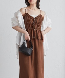 RANAN（ラナン）の「リボンギャザーペプラムナローワンピ（ワンピース）」