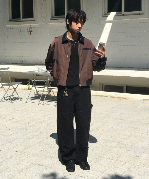 INTEMPOMOOD(インテンポムード)の「フライトボンバージャケット_ブラウン(ブルゾン・メンズ・ブラウン・LARGE/MEDIUM)」の6枚目の写真