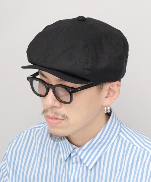 Basiquenti（ベーシックエンティ）の「綿麻混 ビッグシルエット キャスケット（キャスケット・メンズ・カーキ/ブラック/ブラウン・FREE）」の8枚目の写真